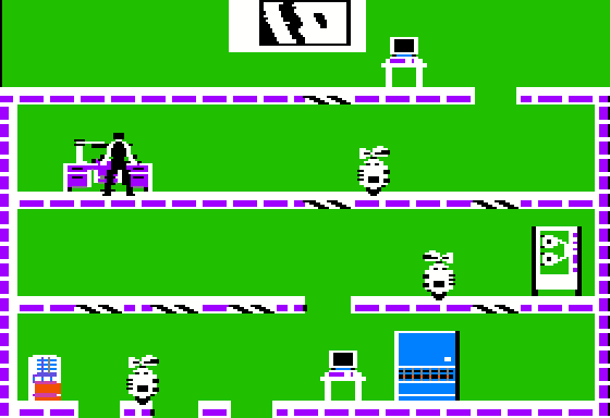 Impossible Mission Screenshot 10 (Apple II)