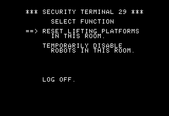 Impossible Mission Screenshot 13 (Apple II)