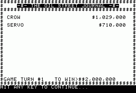 Oil Barons Screenshot 7 (Apple II)