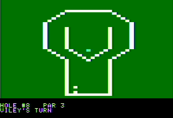 9 Hole Miniature Golf Screenshot 5 (Apple II, Atari, IBM PC, TRS-80)