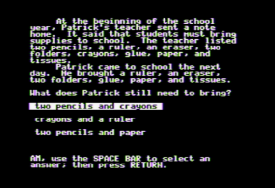 Eureka: Following Directions Level B Screenshot 7 (Apple II)