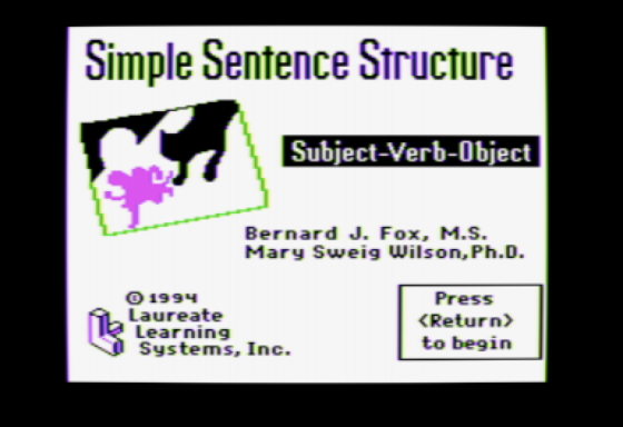 Simple Sentence Structure Screenshot