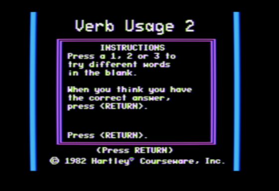 Verb Usage 2 Screenshot