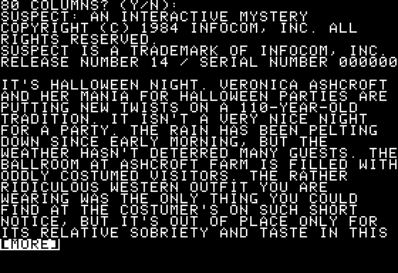 Suspect Screenshot 8 (Apple II)
