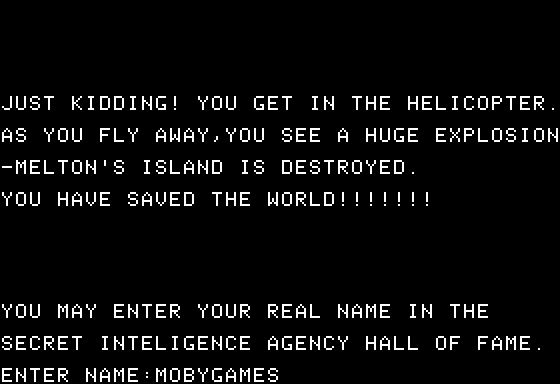 Secret Agent: Mission One Screenshot 39 (Apple II)