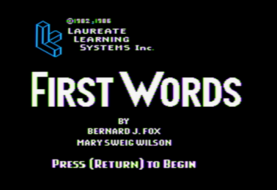 First Words Screenshot