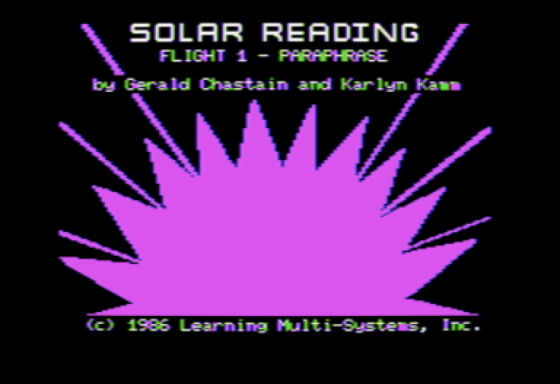 Solar Reading Flight 1: Saturn Screenshot