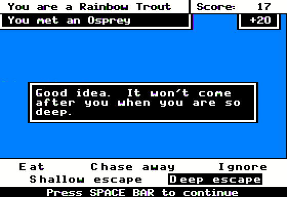 Odell Lake Screenshot 8 (Apple II)