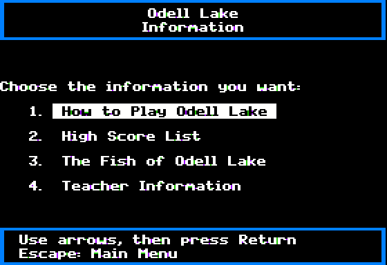 Odell Lake Screenshot 10 (Apple II)