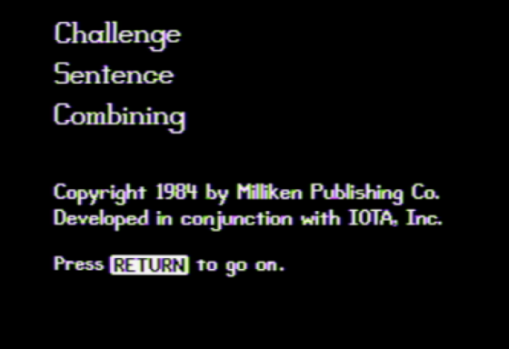 Challenge Sentence Combining Screenshot