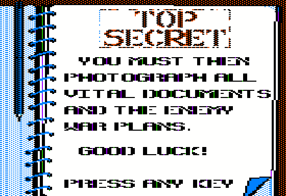 Infiltrator Screenshot 10 (Apple II)