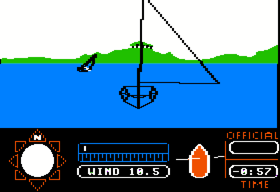The American Challenge: A Sailing Simulation Screenshot 5 (Apple II)