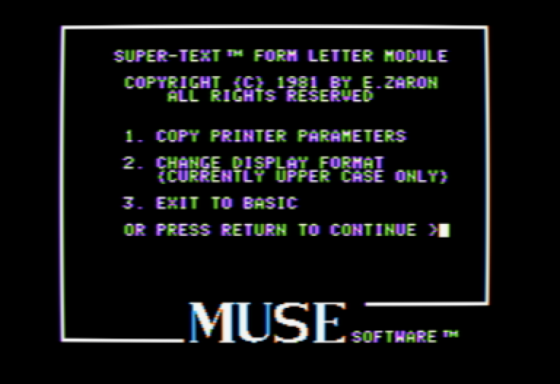 Super-Text II Form Letter Module Screenshot