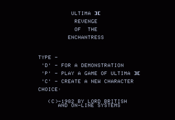 Ultima II: The Revenge Of The Enchantress Screenshot 5 (Apple II)