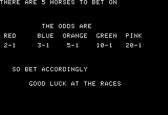 Apple Derby Screenshot 7 (Apple II)