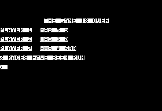 Apple Derby Screenshot 8 (Apple II)