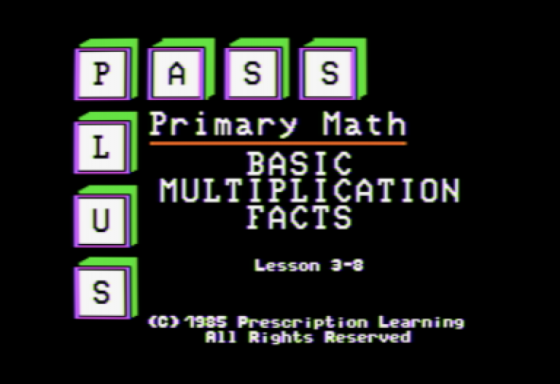 Basic Multiplication Facts Screenshot