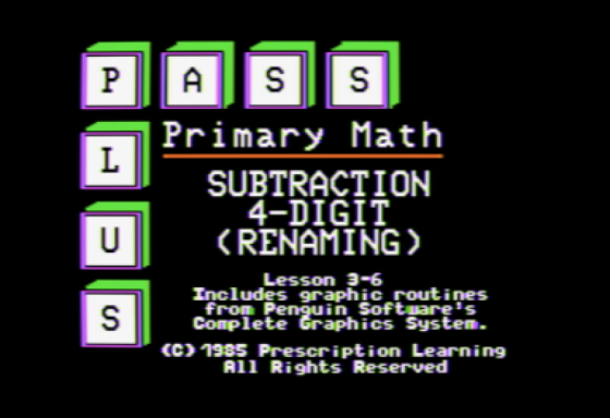 Subtraction: 4-Digit Numerals with Renaming Screenshot