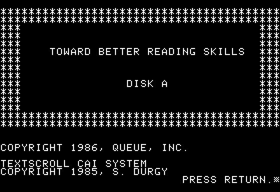 Toward Better Reading Skills Screenshot