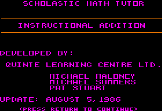 Math Tutor: Addition Screenshot