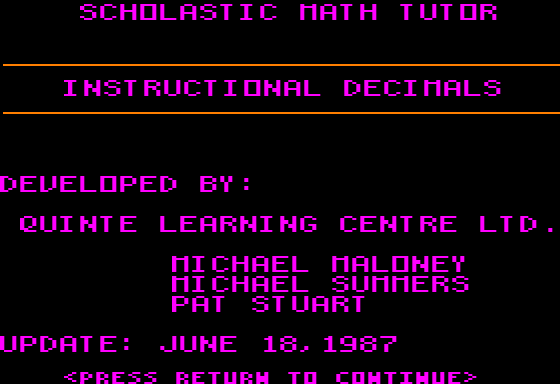 Math Tutor: Decimals Screenshot