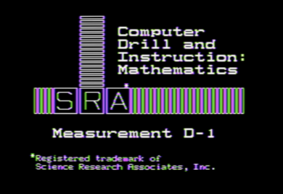 Computer Drill and Instruction: Measurement D-1 Screenshot