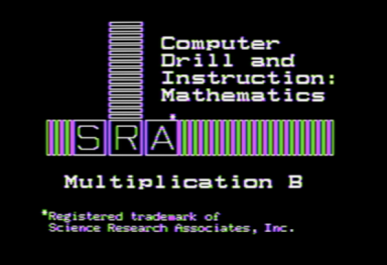 Computer Drill and Instruction: Multiplication B Screenshot