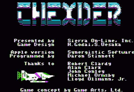 Thexder Screenshot 7 (Apple II)