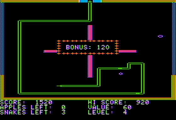 Snake Byte Screenshot 9 (Apple II)