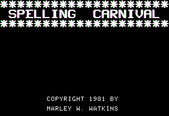 Spelling Carnival Screenshot