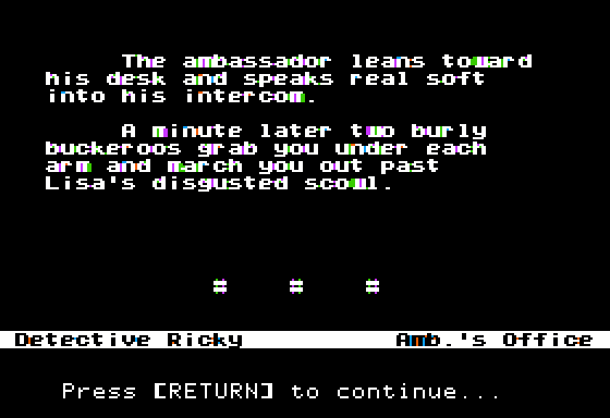 Intrigue! Screenshot 24 (Apple II)