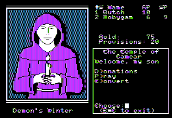 Demon's Winter Screenshot 5 (Apple II)