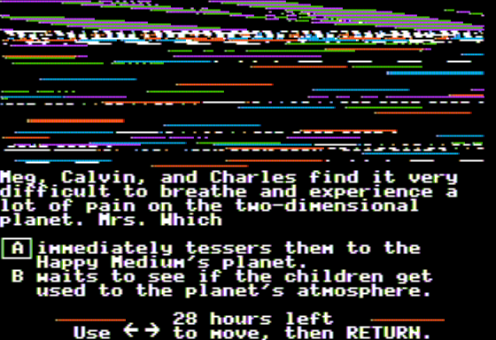 A Newbery Adventure: A Wrinkle in Time Screenshot 6 (Apple II)