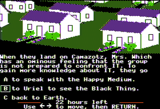 A Newbery Adventure: A Wrinkle in Time Screenshot 7 (Apple II)