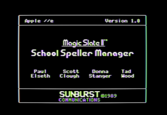 The School Speller Manager v1.0 for Magic Slate II 40-80 Screenshot