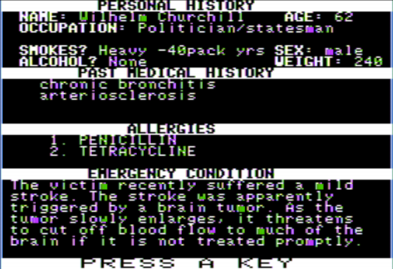 Microbe: The Anatomical Adventure Screenshot 8 (Apple II)