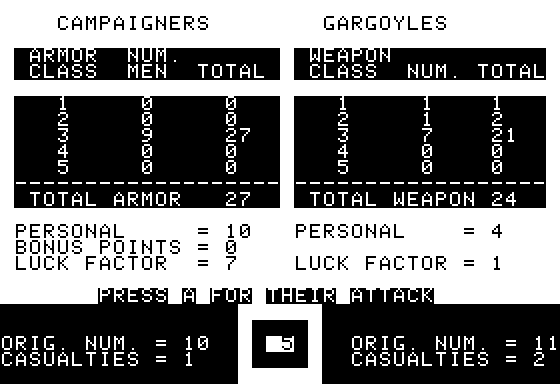 Wilderness Campaign Screenshot 8 (Apple II)