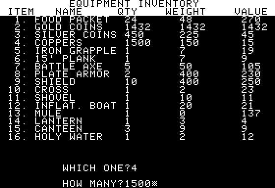 Wilderness Campaign Screenshot 12 (Apple II)