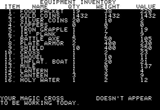 Wilderness Campaign Screenshot 15 (Apple II)