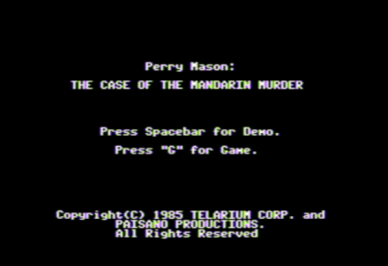 Perry Mason: The Case Of The Mandarin Murder Screenshot