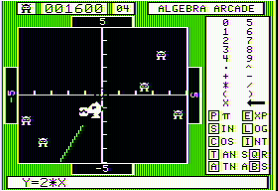 Algebra Arcade Screenshot 5 (Apple II)