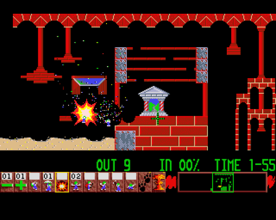Oh No! More Lemmings Screenshot 5 (Archimedes A3000)