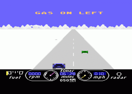 The Great American Cross-Country Road Race Screenshot 5 (Atari 400/800/600XL/800XL/130XE)