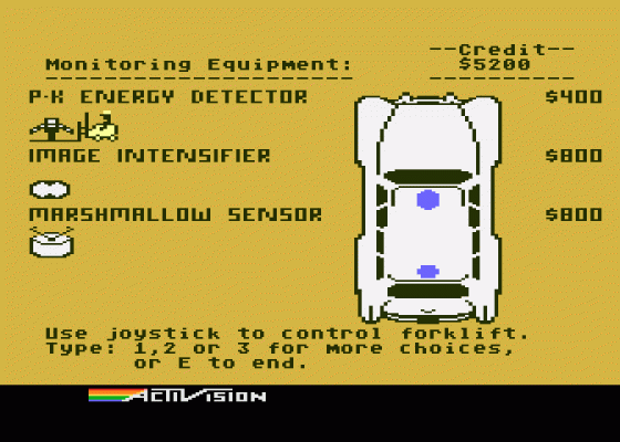 Ghostbusters Screenshot 6 (Atari 400/800/600XL/800XL/130XE)