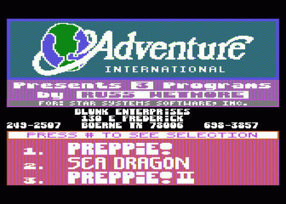 Adventure International Demonstration Disk