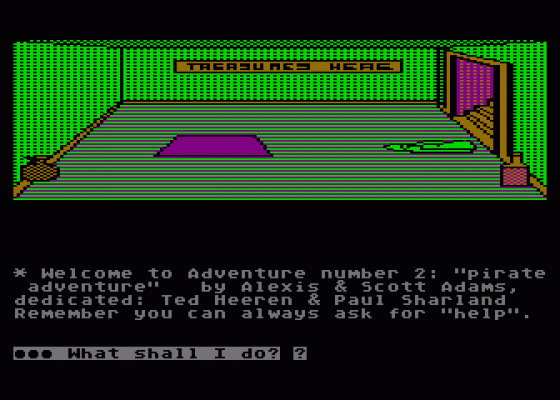 Pirate Adventure Screenshot 1 (Atari 400/800/600XL/800XL/130XE)