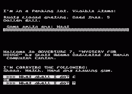 Mystery Fun House Screenshot 1 (Atari 400/800/600XL/800XL/130XE)