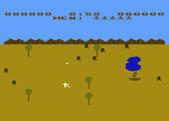 Pirate Pond Screenshot 1 (Atari 400/800/600XL/800XL/130XE)