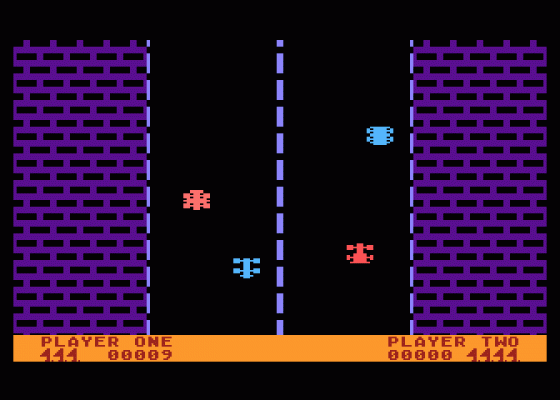 Ghost Driver Screenshot 1 (Atari 400/800/600XL/800XL/130XE)