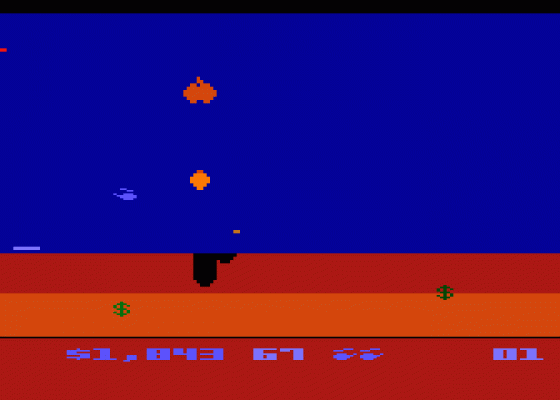 Buried Bucks Screenshot 1 (Atari 400/800/600XL/800XL/130XE)